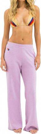 Aviator Nation Wide Leg Pocket Sweatpants In Mauve