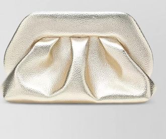 Themoir&egrave; metallic pleated clutch bag structured shape