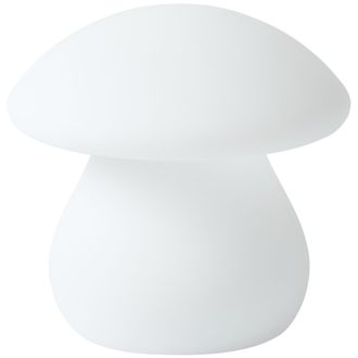 Beliani Beliani - L&aacute;mpara De Mesa Led Seta De Exterior Material Sint&eacute;tico Ip54 Impermeable Con Mando A Distancia Blanco Tuira