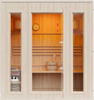 Vente-Unique Sauna Finlandese Con Stufa - 4/5 Posti - L180 X P120 X H190 - Ulvila