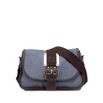 Fendi Canvas Gesp Schoudertas