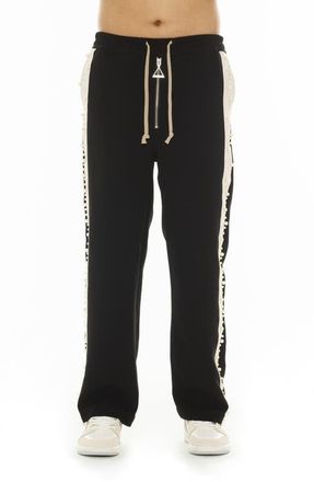 Cult of Individuality Baggy Cotton Track Pants in Black at Nordstrom, Size Xxx-Large