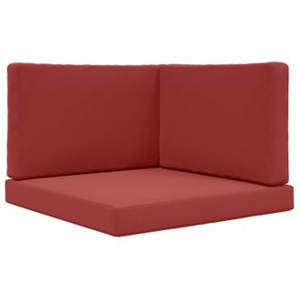 vidaXL Coj&iacute;n Para Sof&aacute; De Exterior 3 Pcs Rojo Vino Tinto Poli&eacute;ster Vidaxl