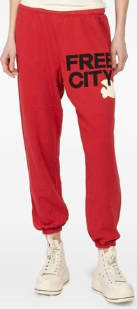 Freecity large graphic sweatpants - Rood