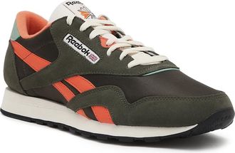 Reebok Mens Classic Nylon Sneaker, Hunter Green Pump Orange Vintage Chalk, 11 UK