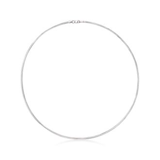 Ross-Simons Italian 2mm Sterling Silver Omega Necklace