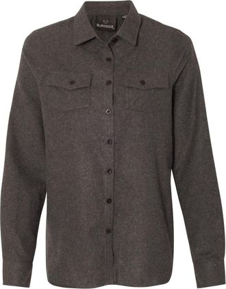 Burnside Womens Long Sleeve Solid Flannel Shirt