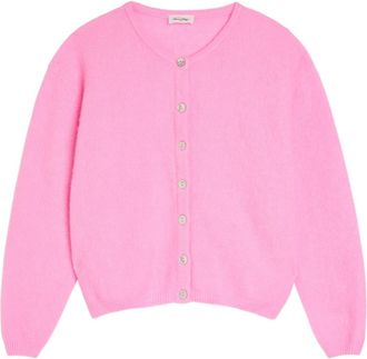 American Vintage Vitow Brushed-knit Cardigan - Bright Pink - L (UK14 / L)