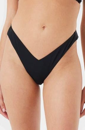 Roxy Beach Classics V-Cut Bikini Bottoms in Anthracite at Nordstrom Rack, Size X-Small