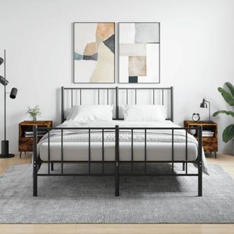 vidaXL Vidaxl - Bedside Cabinets 2 pcs Smoked Oak 40x35x47.5 cm Engineered Wood