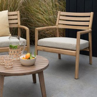 Garden Trading Outdoor Indoor Somersham Armchair Chair Seat Natural Seat Pad