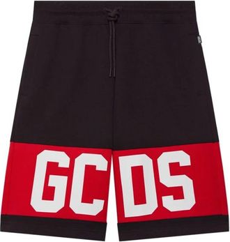 GCDS Sportieve Katoenen Shorts met Logoband - Heren - Korte Broeken - Zwart - M - Katoen - Korte Broeken