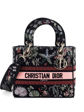 Dior Lady D-Lite Bag Embroidered Canvas Medium satchel - Veelkleurig