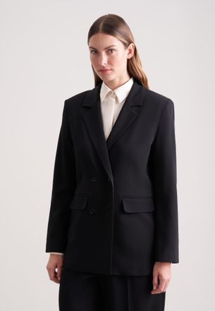 Seidensticker Jackenblazer SEIDENSTICKER, Damen, Gr. L, schwarz, 96% Viskose, 4% Elastan, unifarben, Blazer Jackenblazer