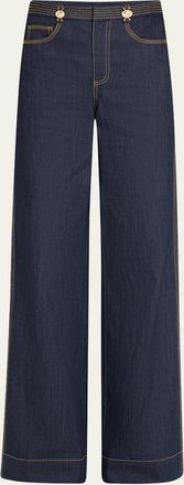 Cinq à Sept Bev Wide-Leg Denim Pants