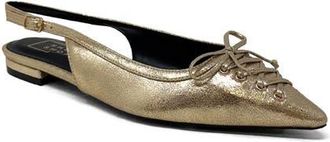 Shushop Amy Slingback Flat in Gold at Nordstrom, Size 7.5