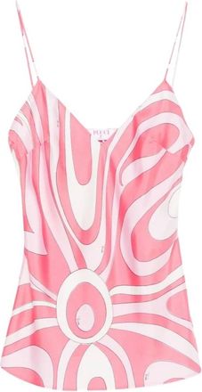 Pucci Zijden top - Dames - Tops - Roze - Maat: S Zijde