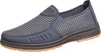 Generic Mens Trainers for Sport Air Mesh Slip On Walking Shoe Trail Running Minimalist Arch Support Road Athletic Gym Shoes Fitness Outdoor Flat Jogging Sneak