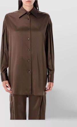 Tom Ford collared neck silk satin shirt