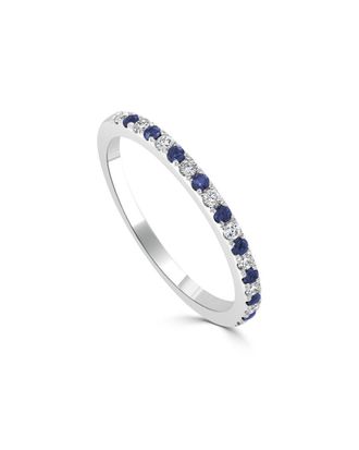 Sabrina Designs 14K 0.27 Ct. Tw. Diamond & Sapphire Half-Eternity Ring