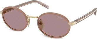Prada PR B56S 24E20I Zonnebrillen - Dames - Zonnebrillen - Bruin - 52 MM - Accessoires