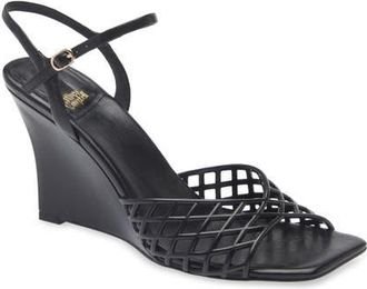 Jeffrey Campbell Bop-It Wedge Sandal in Black at Nordstrom, Size 7.5