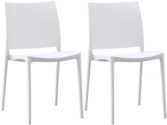 Clp Clp - Juego De 2 Sillas De Jard&iacute;n Meton Blanco