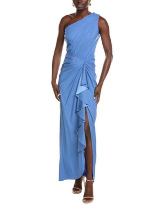 Tadashi Shoji Solid One-Shoulder Maxi Dress