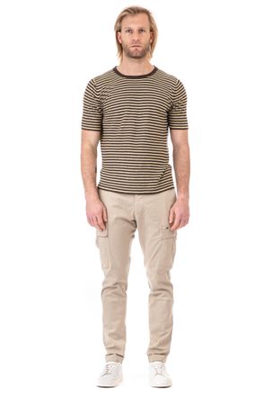 Roberto Collina Striped Linen T-Shirt