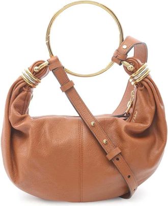 Chloé 2000-2025 kleine leren tas met polsband - Bruin