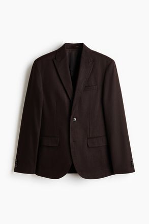 H&M Sakko aus Leinenmix in Regular Fit - Brown
