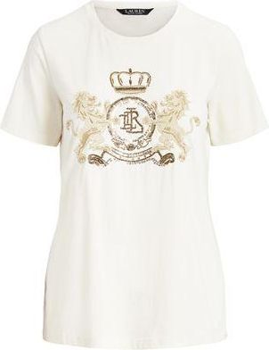Ralph Lauren BEADED-CREST COTTON-BLEND TEE