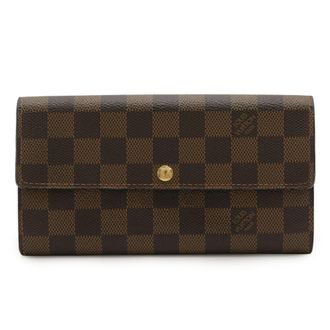 Louis Vuitton Brown Pvc Coated Canvas Damier Canvas Long Wallet (Bi-Fold) (Pre-Owned)