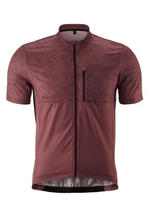 Gonso Radtrikot GONSO PRESEGNO, Herren, Gr. M, rot (rotbraun), 95% Polyester, 5% Elasthan, Rundhals, Trikots Radtrikot, Herren Radshirt kurzarm, atmungsakti
