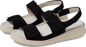 David Tate Key Womens Sandals Black : 10 WW (EE), Leather/Suede