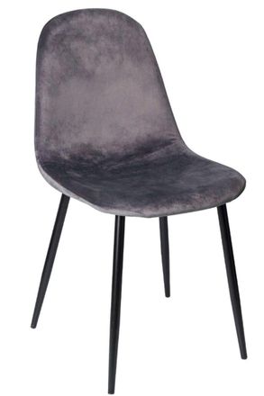 Regalos Miguel Regalos Miguel - Packs Sillas Comedor - Pack 4 Sillas Teok Black Terciopelo - Gris Oscuro