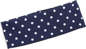 Chelsea28 Polka Dot Jersey Headwrap in Navy- White at Nordstrom
