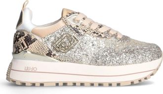 Liu Jo Maxi Wonder 01 Sneakers - Dames - Sneakers - Beige - 37 EU - Leer - Schoenen
