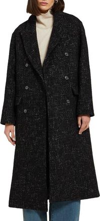 ottod'Ame Wool-Blend Double-Breasted Coat in Black at Nordstrom, Size 40 It