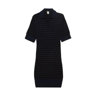 Ines De La Fressange Oceane Jurk - Dames - Kleedjes - Blauw - S - Katoen - Kleedjes