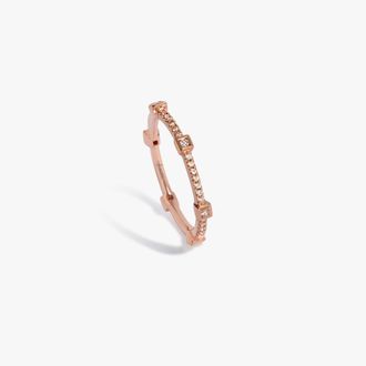 Annoushka 18ct Rose Gold & Diamond Pavilion Eternity Ring