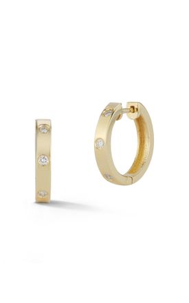 Ember Fine Jewelry 14K Gold & Diamond Huggie Hoop Earring