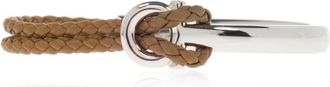 Ferragamo Accessoires, Heren, Bruin, M, Leer, Armband met gegraveerd logo