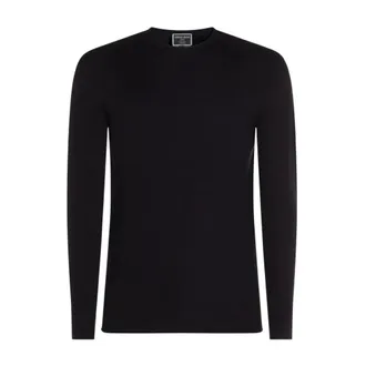 Giorgio Armani Icon Cashmere Interlock Crew-Neck Jumper - male - Giorgio Armani - Cashmere Knitwear - Blue - 2XL - Knitwear