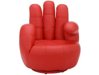 VENTE-UNIQUE.COM Sill&oacute;n cl&aacute;sico piel sint&eacute;tica rojo