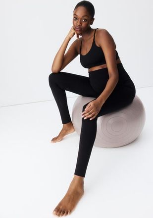 H&M Mama Before & After Sports Leggings in Black at Nordstrom, Size Xx-Large