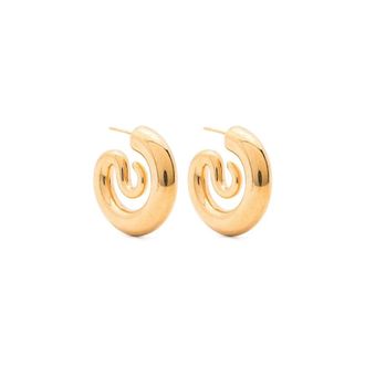 Panconesi Gouden Slang Hoop Oorbellen - Dames - Oorbellen - Geel - ONE Size - Accessoires