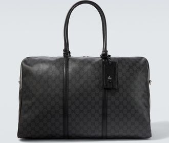Gucci GG canvas leather-trimmed duffel bag