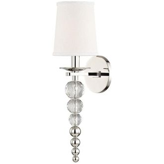 Hudson Valley Lighting Persis Aplique De Pared 1 Luz N&iacute;quel Pulido, Lino