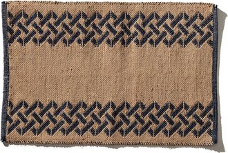 Puebco Alfombra de yute, decoración de azulejos
